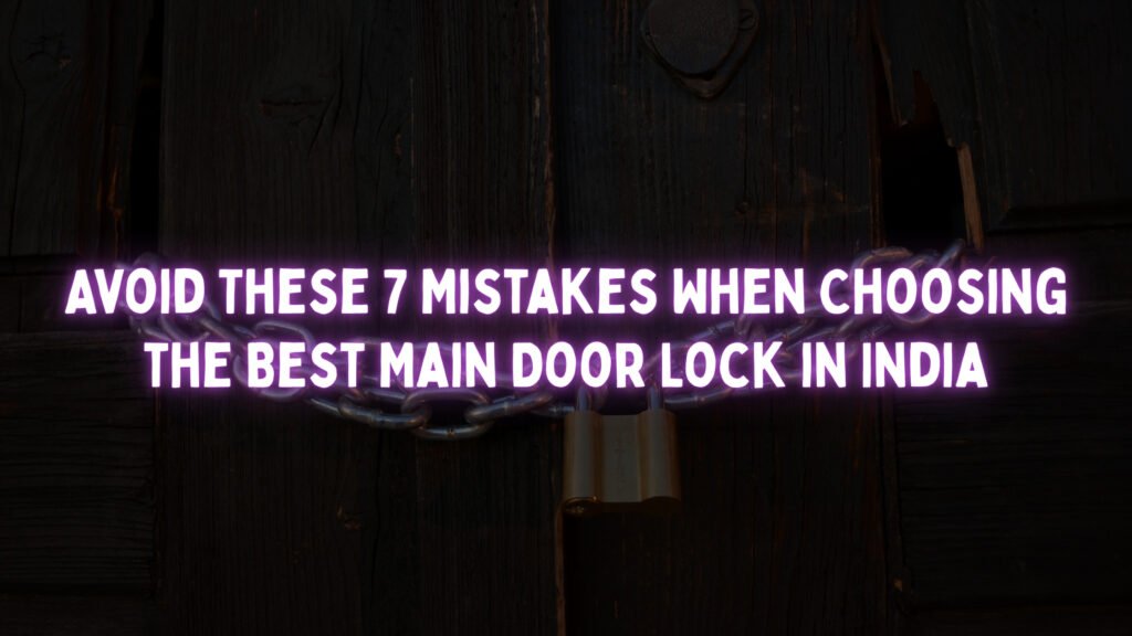 Avoid These 7 Mistakes When Choosing the Best Main Door Lock in India